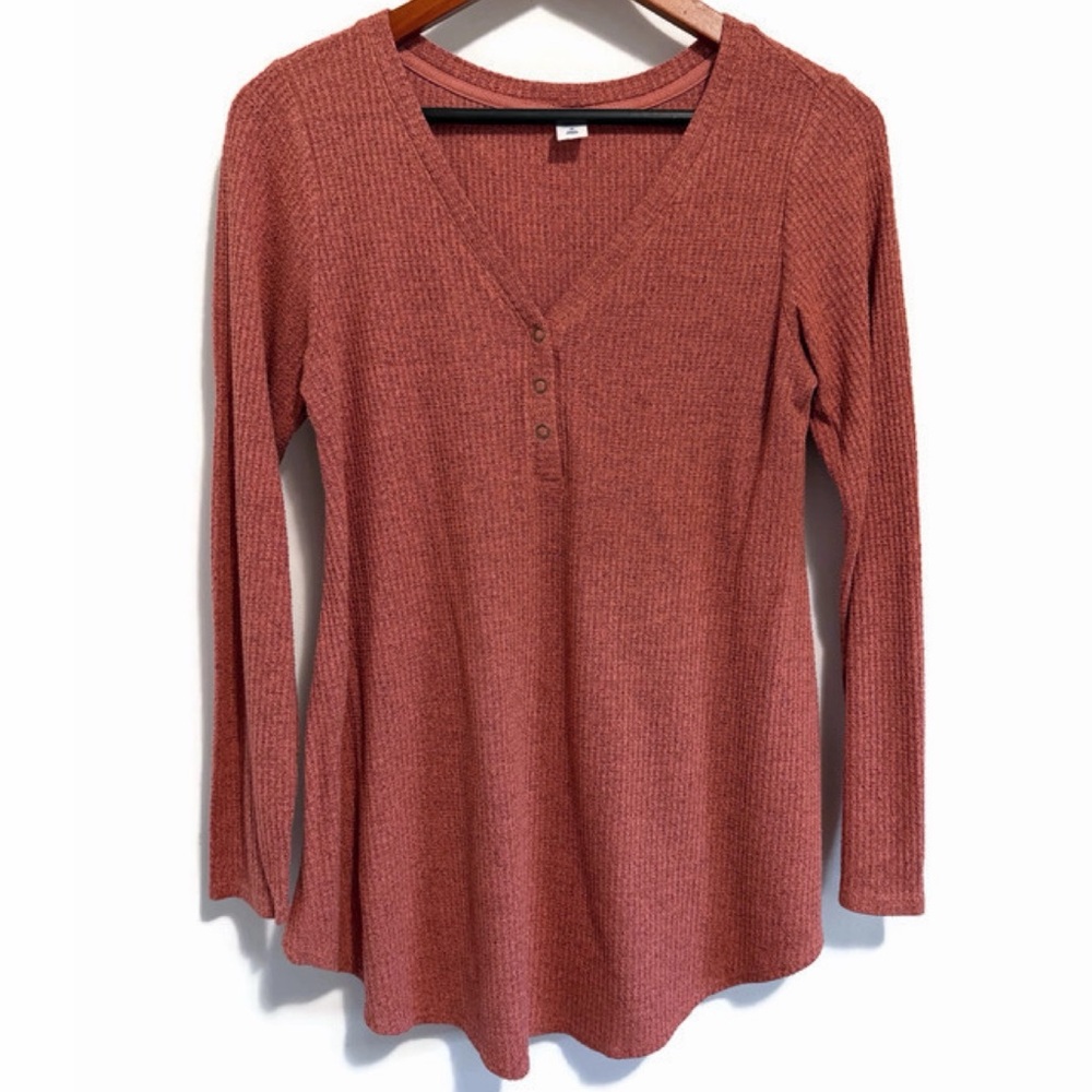 Maternity Waffle Knit Henley